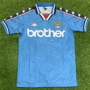 Maglia di campo di casa retrò di Manchester City 1988/89 - Blu