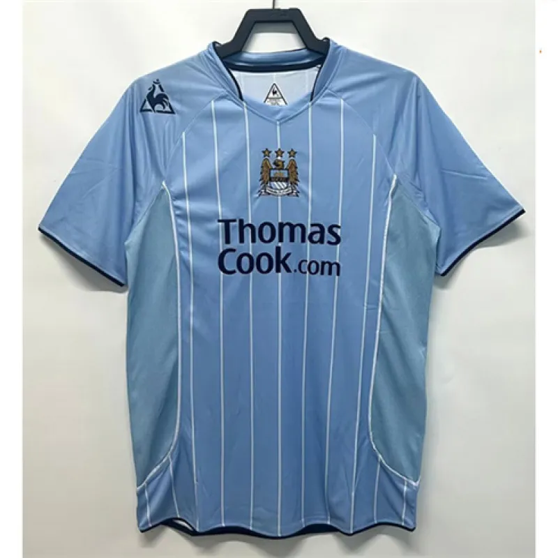 Camiseta de campo de casa retró de Manchester City 2007/08 - Azul