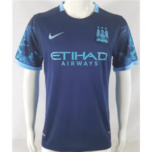 Maglia di trasferta retrò di Manchester City 2015/16 - Blu