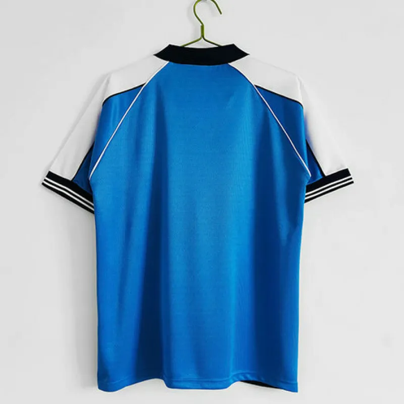 Maglia retrò di campo di casa di Manchester City 1999 - 01 - Blu