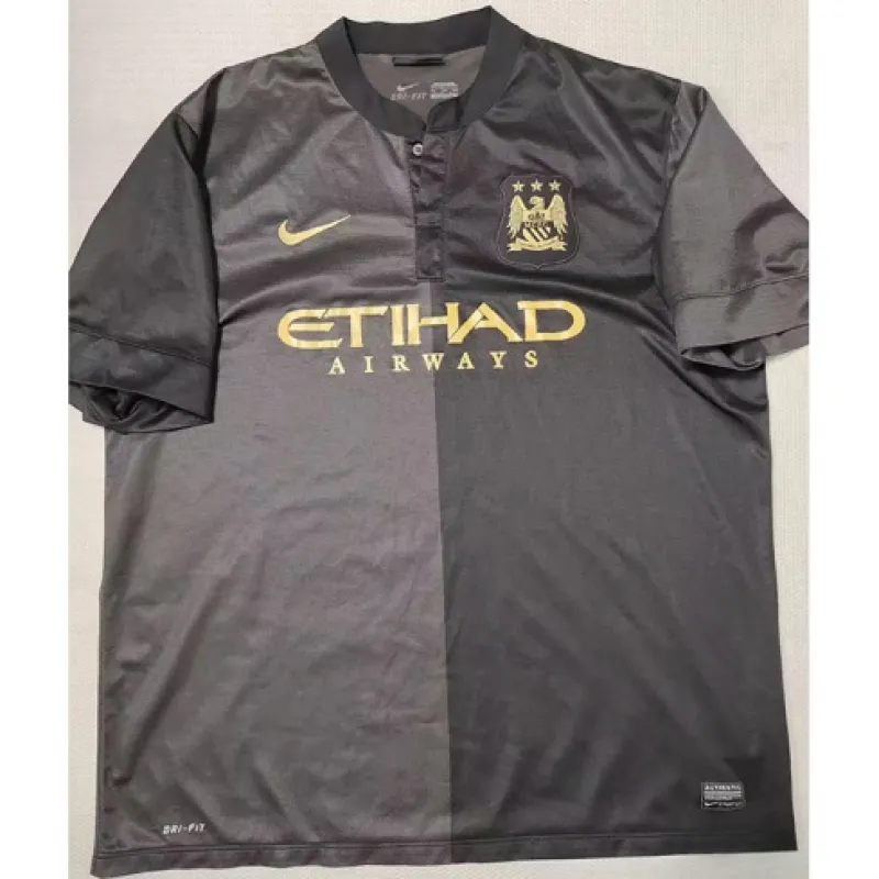 Camiseta de visita retrò de Manchester City 2013/14 - Negro