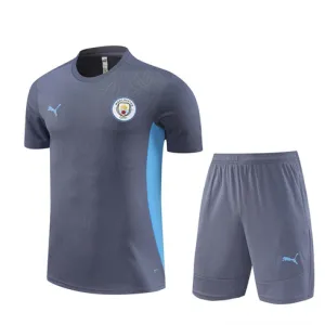 Manchester City 2024/25 Kids' Training Shirt and Shorts - Dark Gray