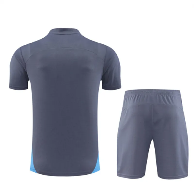 Camiseta y pantalones cortos de entrenamiento para niños de Manchester City 2024/25 - Gris oscuro​