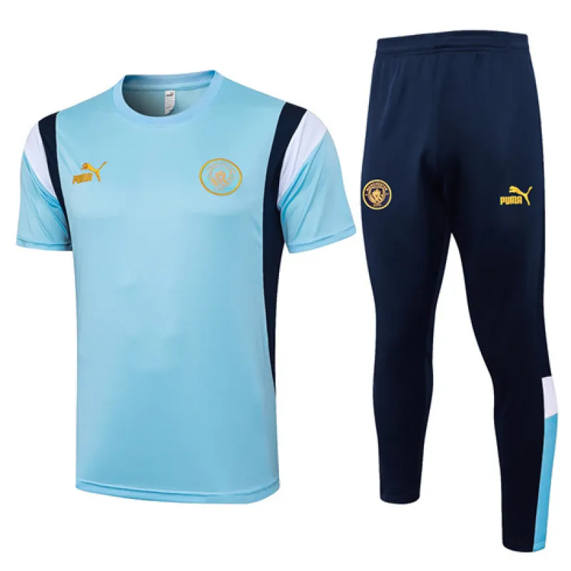 T-shirt et pantalon d'entraînement de Manchester City 2024/25 - Bleu