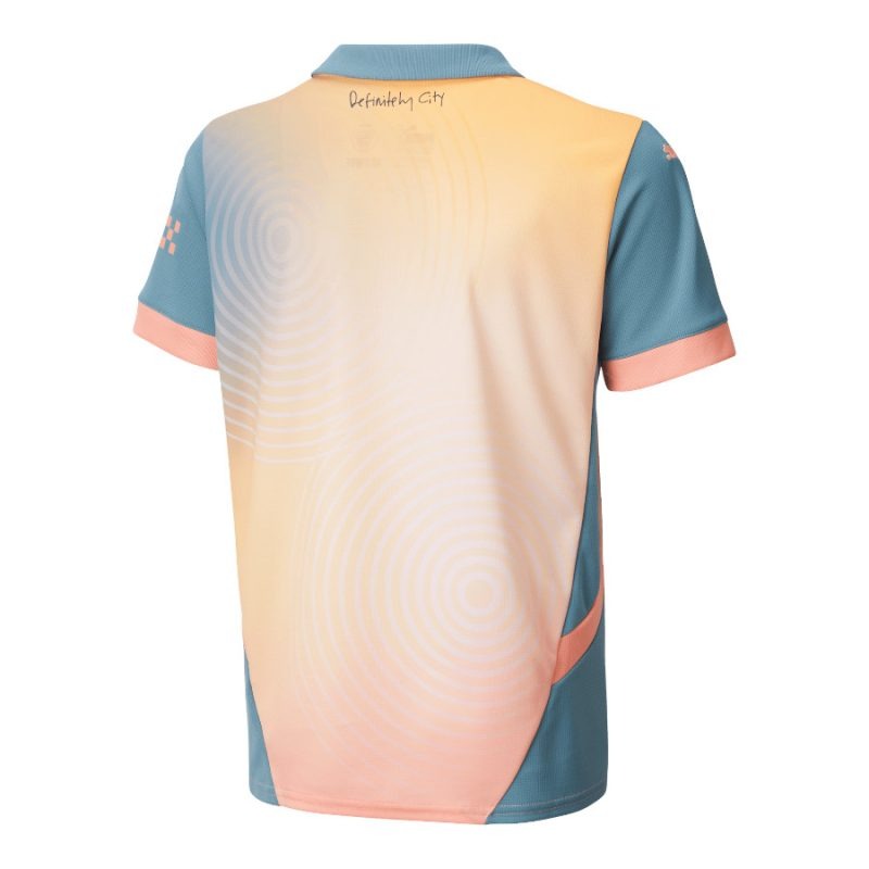 Quarta maglia per bambini di Manchester City 2024/25 - Azzurro/Rosa