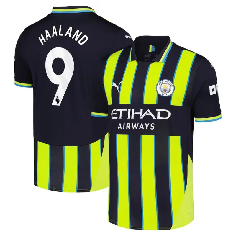 HAALAND Camiseta de visita de Manchester City 2024/25 - Negro/Verde