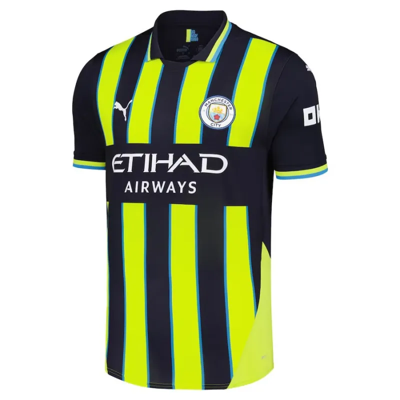 GREALISH Camiseta de visita de Manchester City 2024/25 - Negro/Verde
