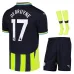 DEBRUYNE Set di maglia per bambini di trasferta di Manchester City 2024/25 - Nero/Verde