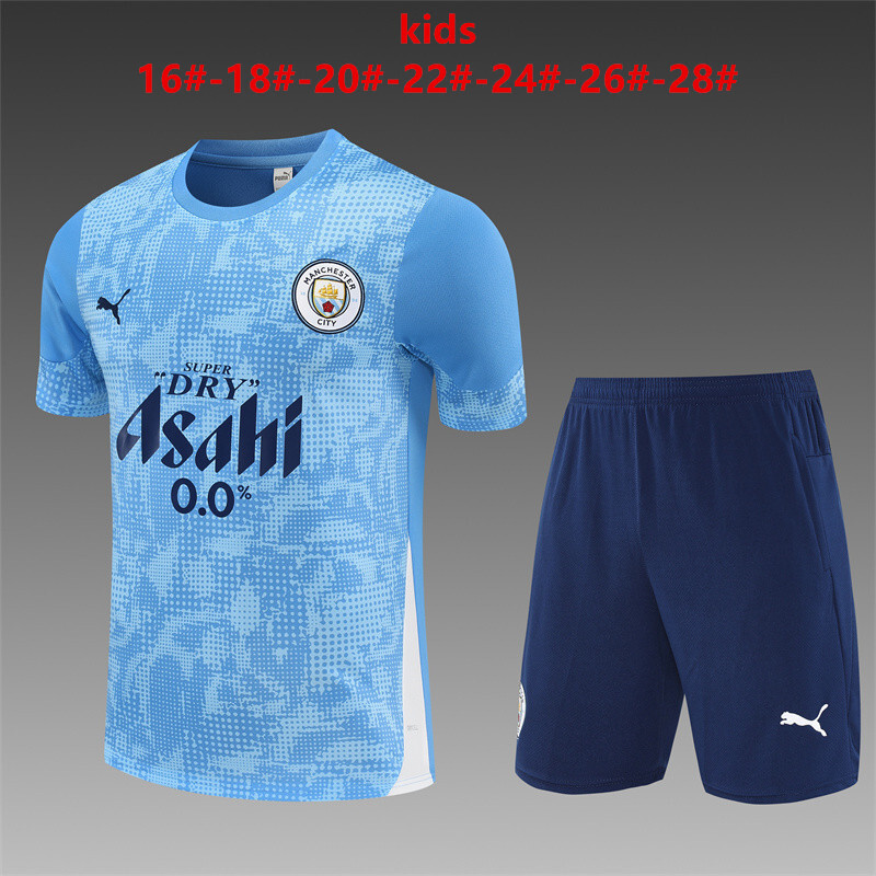 Manchester City 2025/26 Kinder Trainingsanzug blau