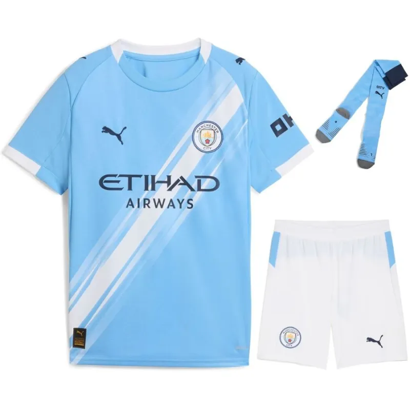 Manchester City Kids' Kit 2025/26 Home - Blue