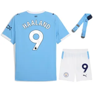Kit infantil HAALAND de Manchester City 2025/26 local - Azul