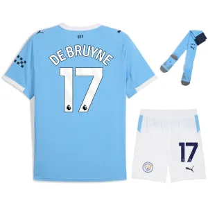 Kit infantil DE BRUYNE de Manchester City 2025/26 local - Azul