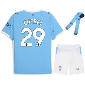 Kit infantil CHERKI de Manchester City 2025/26 local - Azul