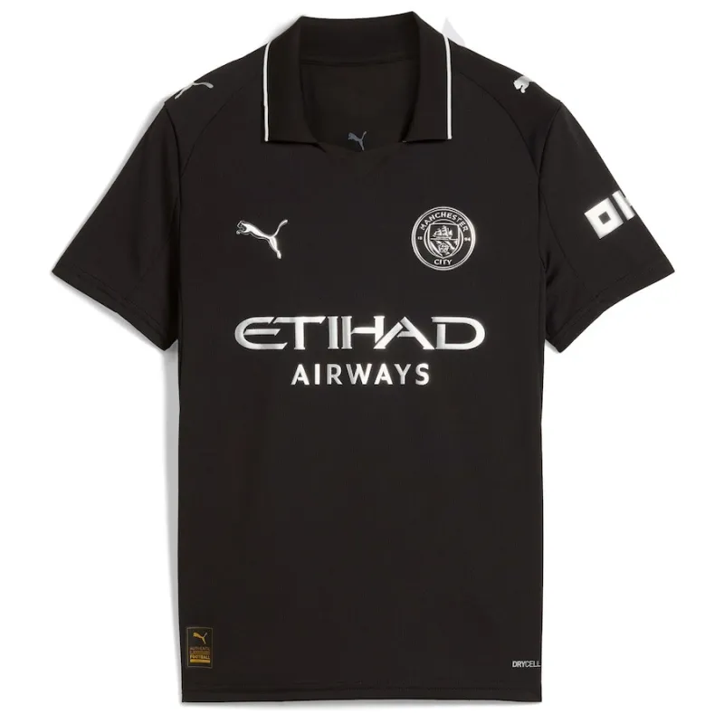 Camiseta infantil fuera de casa del Manchester City 2025/26 - Negro