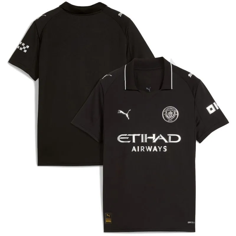 Camiseta infantil fuera de casa del Manchester City 2025/26 - Negro