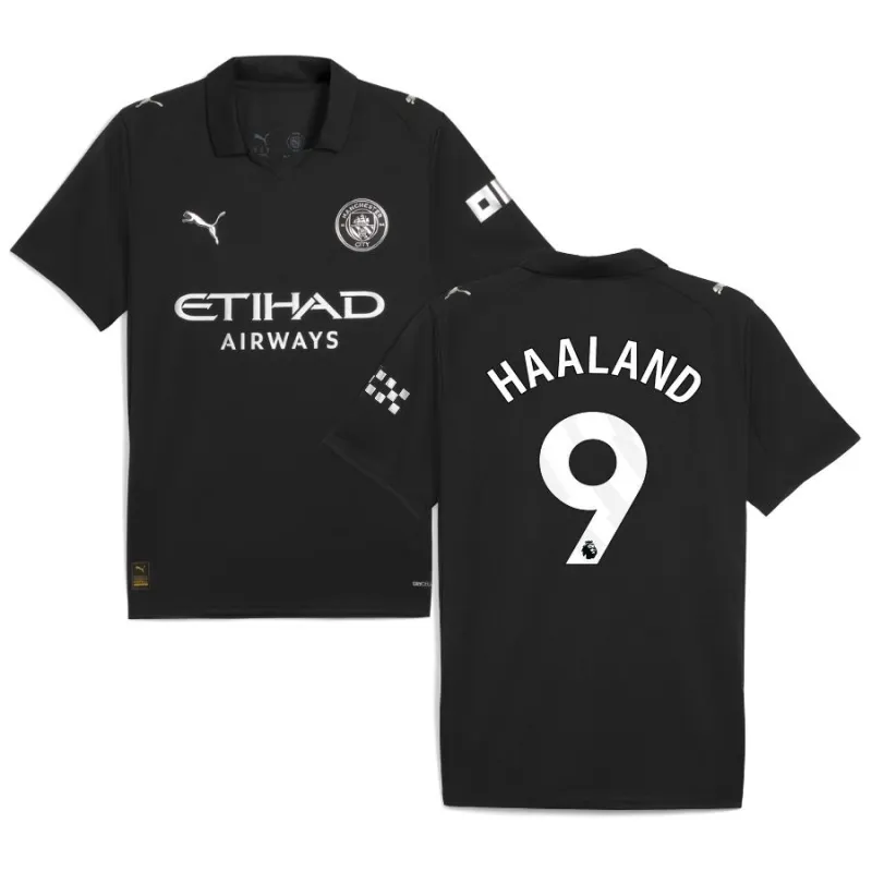 Camiseta fuera de casa de HAALAND del Manchester City 2025/26 - Negro