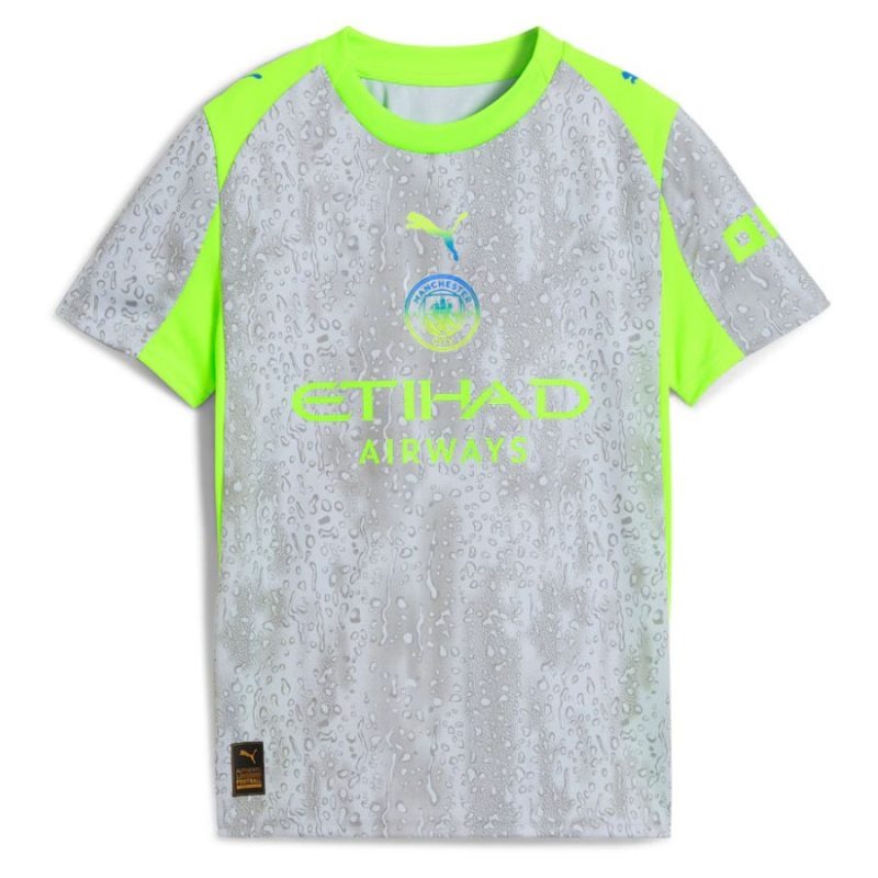Manchester City 2025/26 Drittes Kindertrikot - Grau