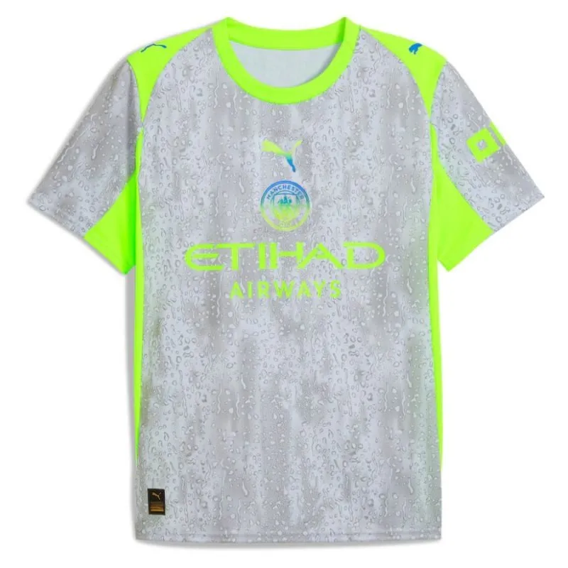 Manchester City HAALAND 2025/26 Terza Divisa Bambino - Grigio