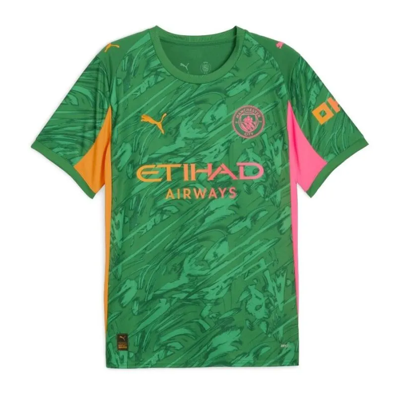 Camiseta y pantalones cortos de portero niños Manchester City 2025/26 - Verde