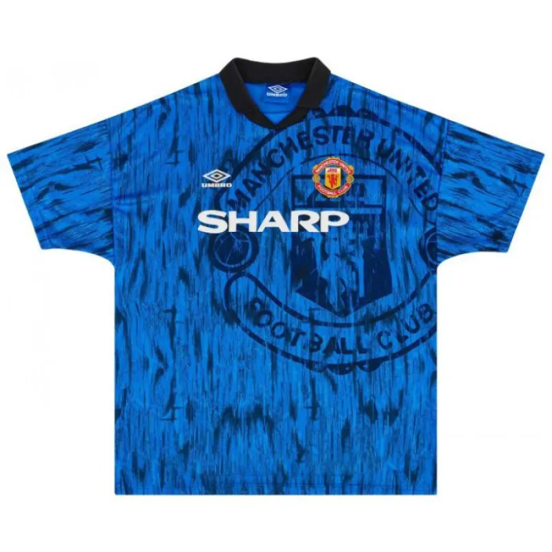 Manchester United CANTONA 1992/93 Retro Away Jersey - Blue