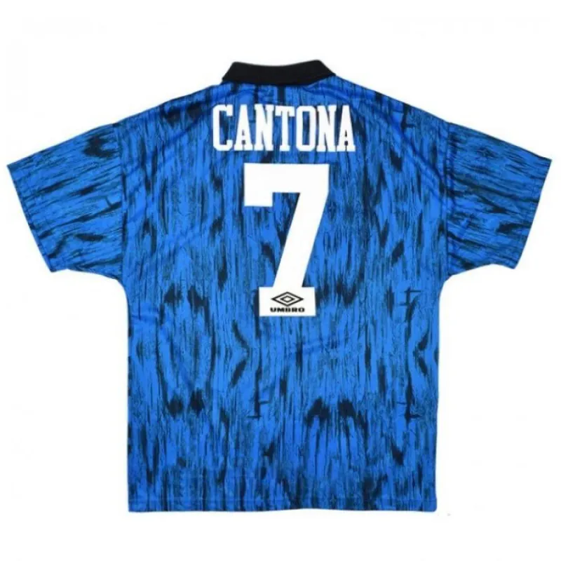Manchester United CANTONA 1992/93 Retro Away Jersey - Blue