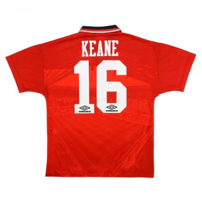 Manchester United KEANE 1994 1996 Retro Home Jersey - Red