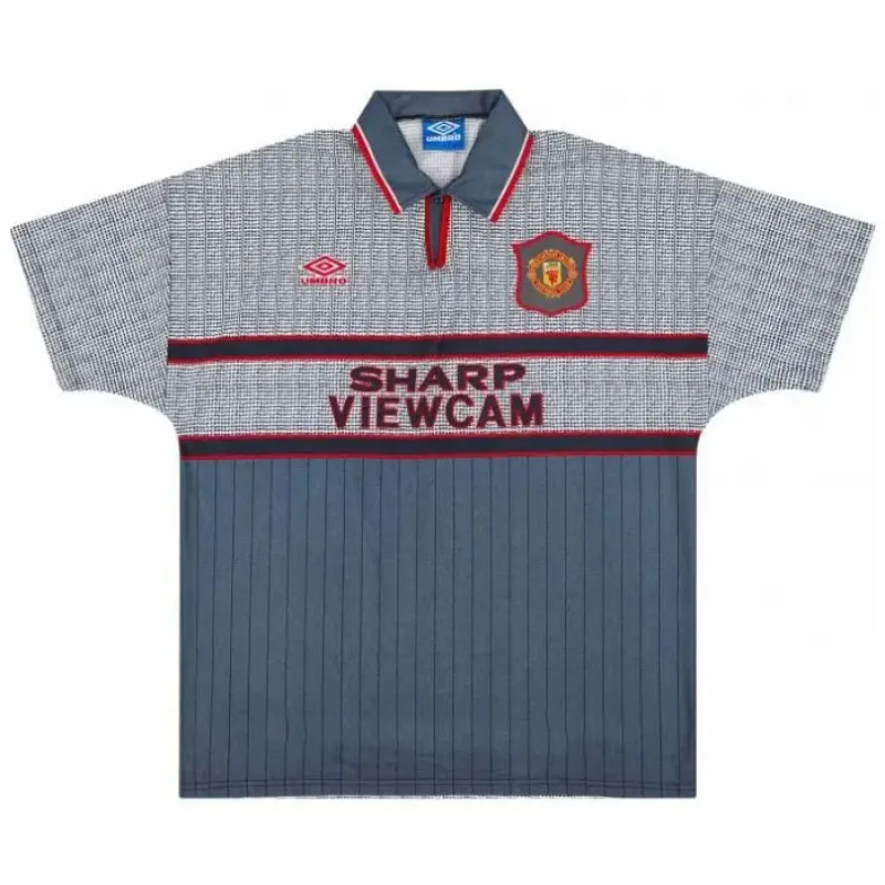 Manchester United CANTONA 1995-1996 Retro Away Jersey - Gray