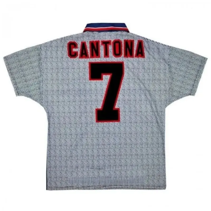 Manchester United CANTONA 1995-1996 Retro Away Jersey - Gray
