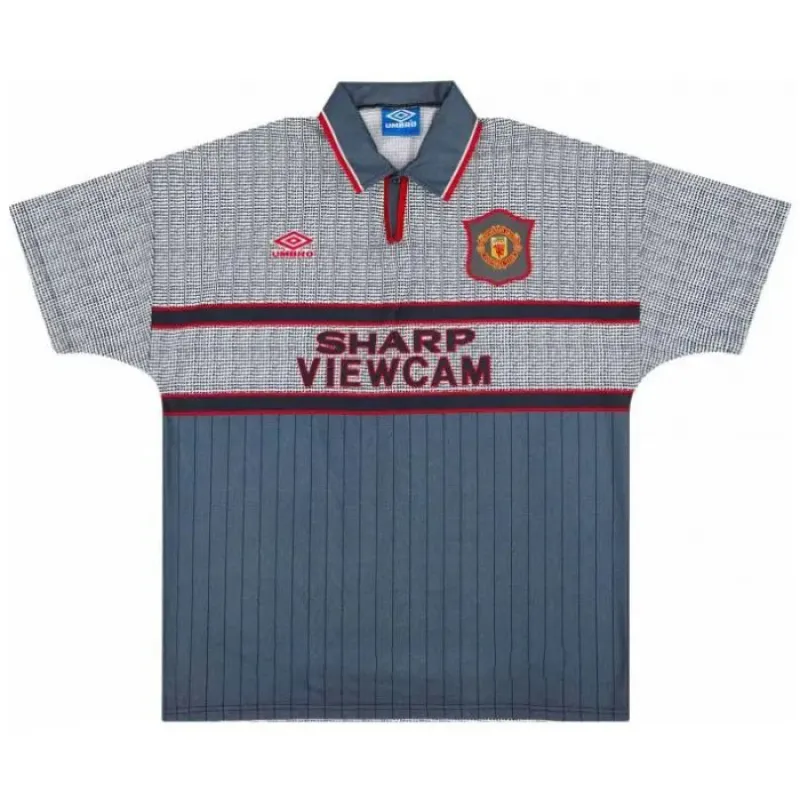 Maillot Extérieur Rétro Manchester United COLE 1995-1996 - Gris