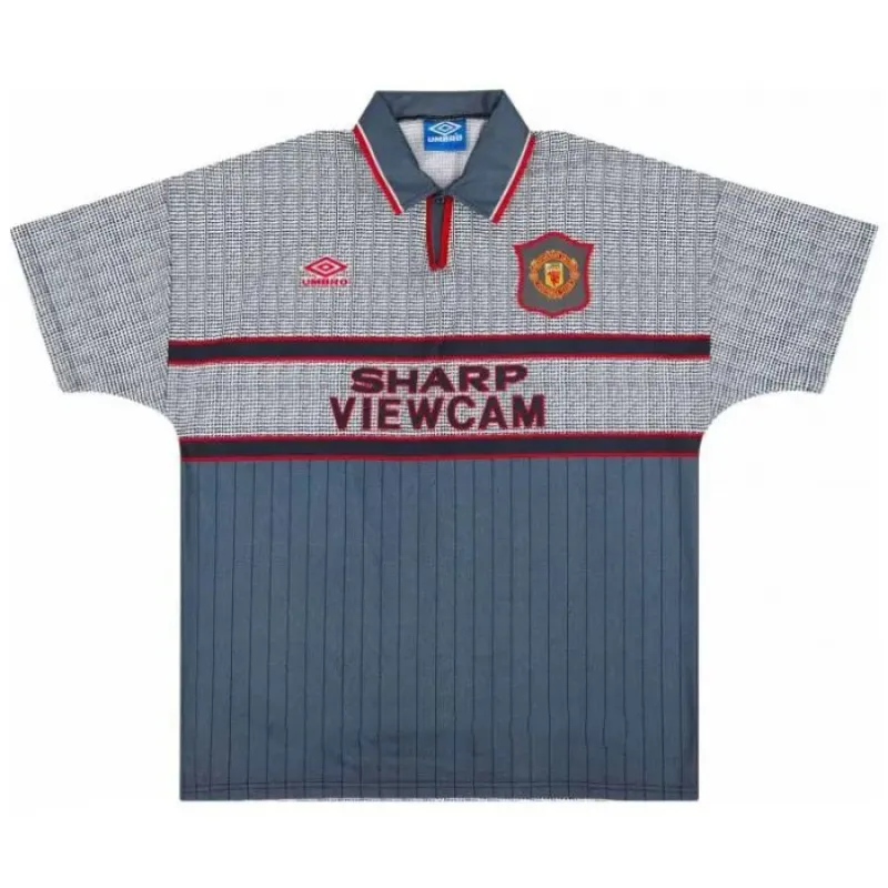 Manchester United SCHOLES 1995-1996 Retro Away Jersey - Gray