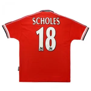 Manchester United SCHOLES 1998 2000 Maglia casalinga retrò - Rossa