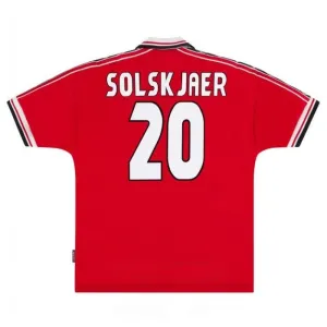 Manchester United SOLSKJAER 1998 2000 Maglia casalinga retrò - Rossa