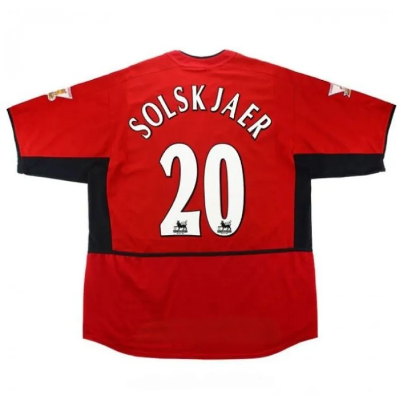 Manchester United SOLSKJAER 2002 2004 Maglia casalinga retrò - Rossa