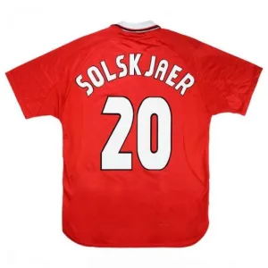 Manchester United SOLSKJAER 1997 2000 Maglia casalinga retrò - Rossa