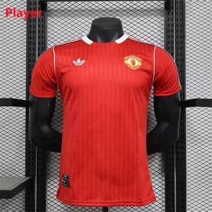 Maglia di allenamento dei giocatori di Manchester United 2024/25 - Nero/Rosso