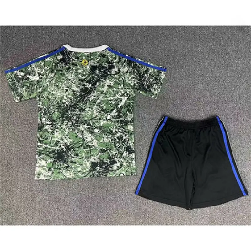 Maglia + pantaloncini per bambini di Manchester United 2024/25 edizione in collaborazione - Verde