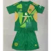 Camiseta de portero + pantalones cortos para niños de Manchester United 2024/25 - Verde