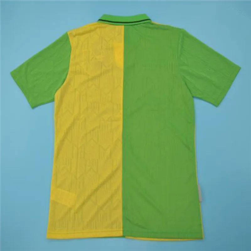 Camiseta retro de fuera de Manchester United 1992 - 94 - Verde/Amarilla​