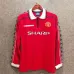 Maglia retro maniche lunghe di casa di Manchester United nel 1998 - 99 del giocatore David Beckham - Rossa