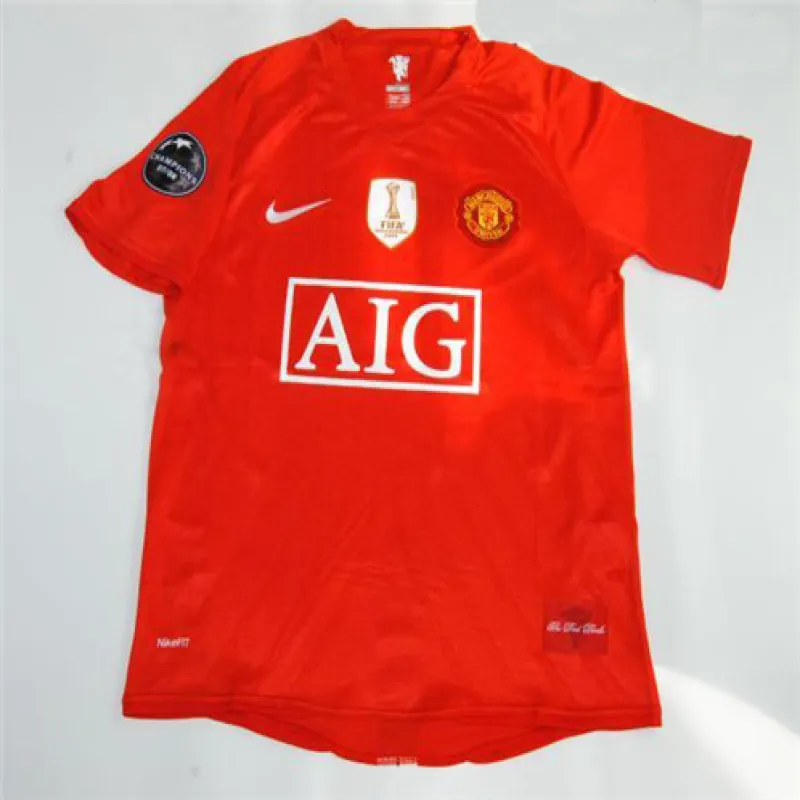 Manchester United 2007/08 UEFA Champions League Final Retro Jersey - Red