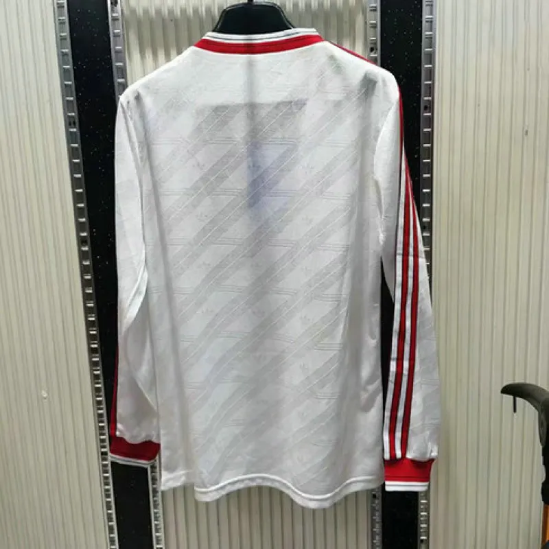 Manchester United 1986 Away White Retro Long-Sleeve Jersey