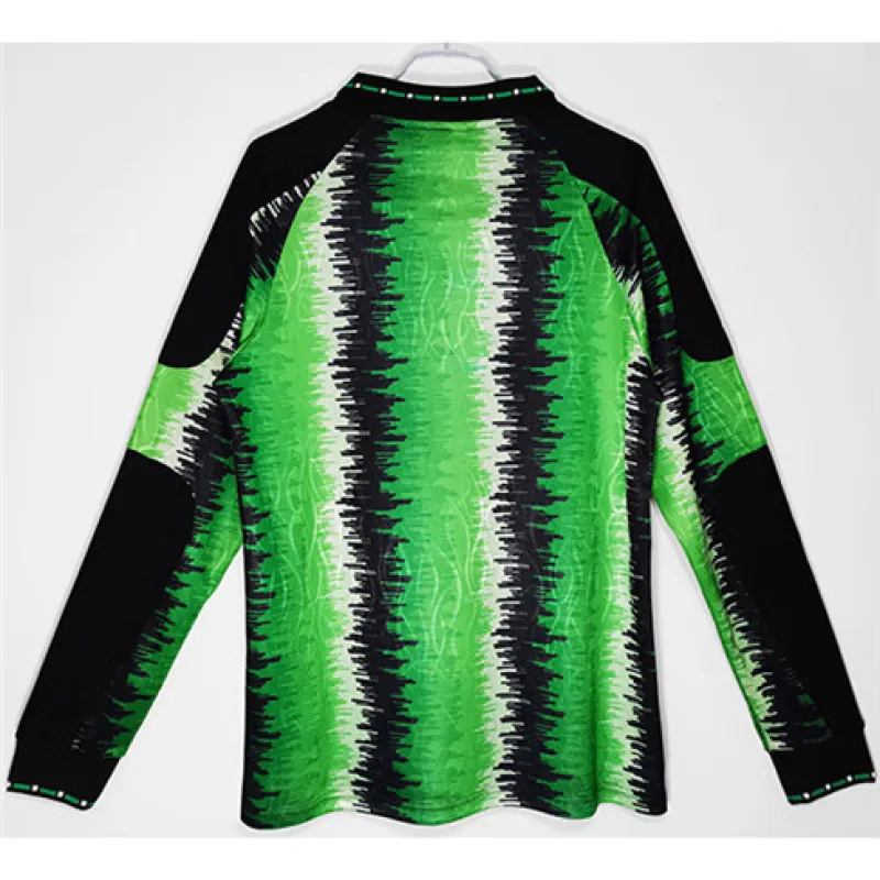Maglia retro a maniche lunghe del portiere di Manchester United 1990/91 - Verde/Nero