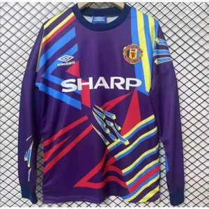 Maglia retro a maniche lunghe del portiere di Manchester United 1992/93 - Viola