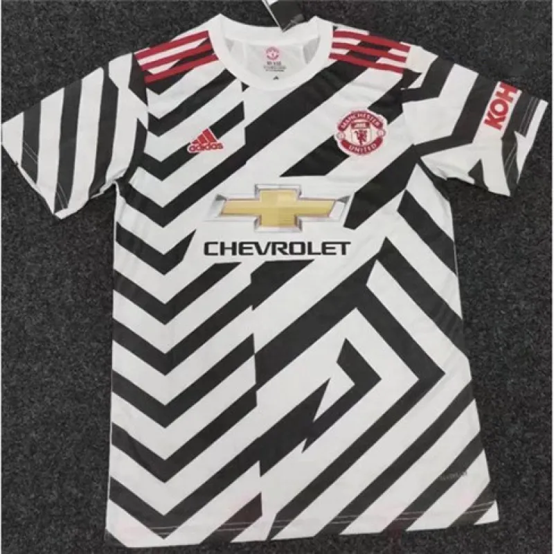 Troisième maillot rétro de Manchester United 2020/21 - Blanc