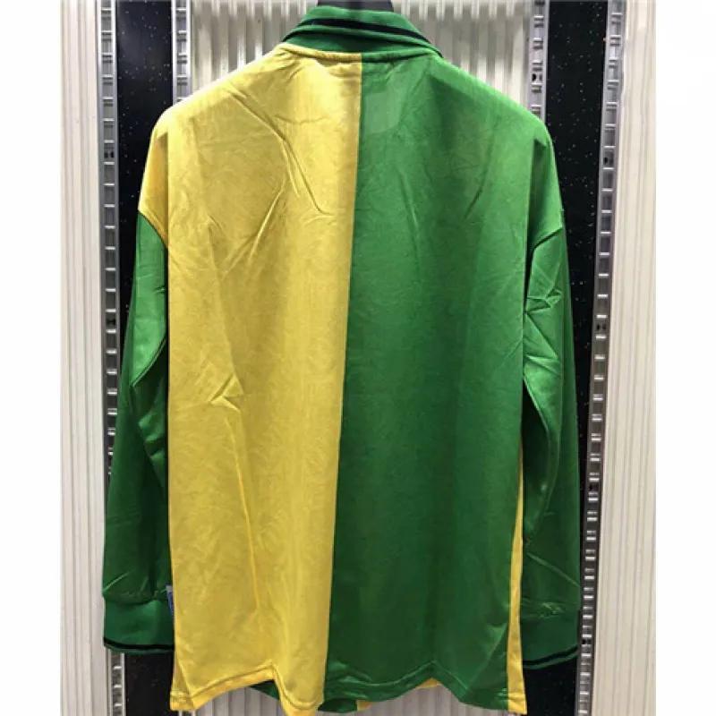 Maillot rétro à manches longues de Manchester United 1992 - 94 - Vert/Jaune