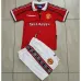 Camiseta retro para niños de Manchester United 1998/99 local - Roja