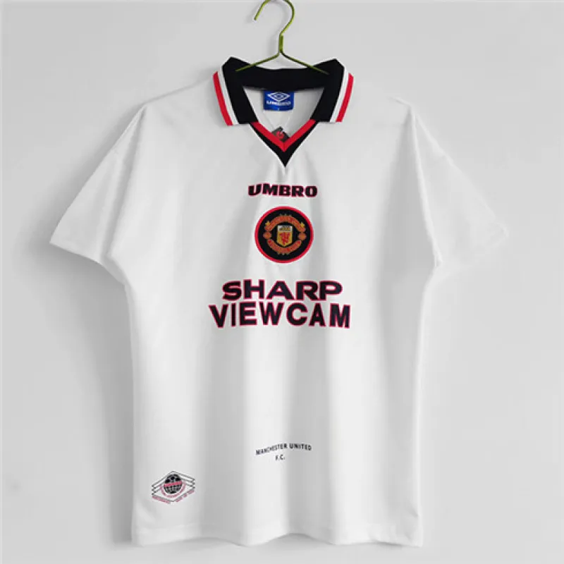 Manchester United Retro Auswärts-Trikot 1996/97 - Weiß