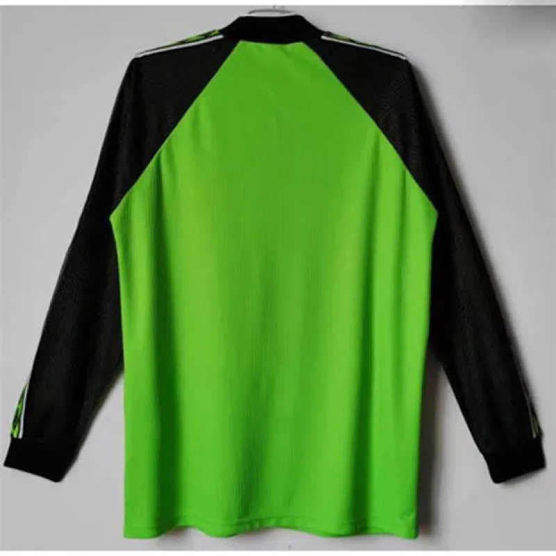 Maglia retro a maniche lunghe del portiere di Manchester United 1998 - Verde