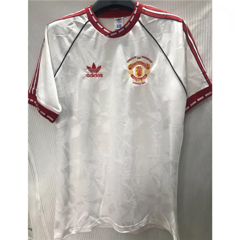Manchester United Retro Jersey 1991 Away - White
