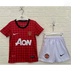 Camiseta retro para niños de Manchester United 2012/13 local - Roja